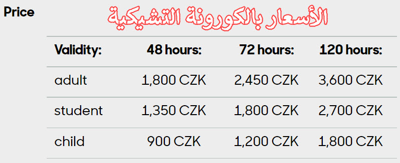 بطاقة براغ السياحية للتنقل