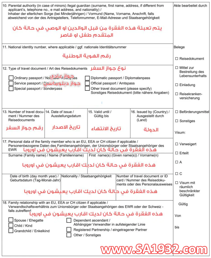 شرح كيف تعبئ نموذج طلب تأشيرة سويسرا