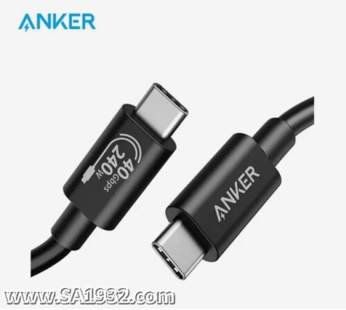 احدث شاحن USB4 تايب C من انكر بقوة ٢٤٠ واط وسرعة نقل بيانات ٤٠ قيقا عليه عرض ممتاز