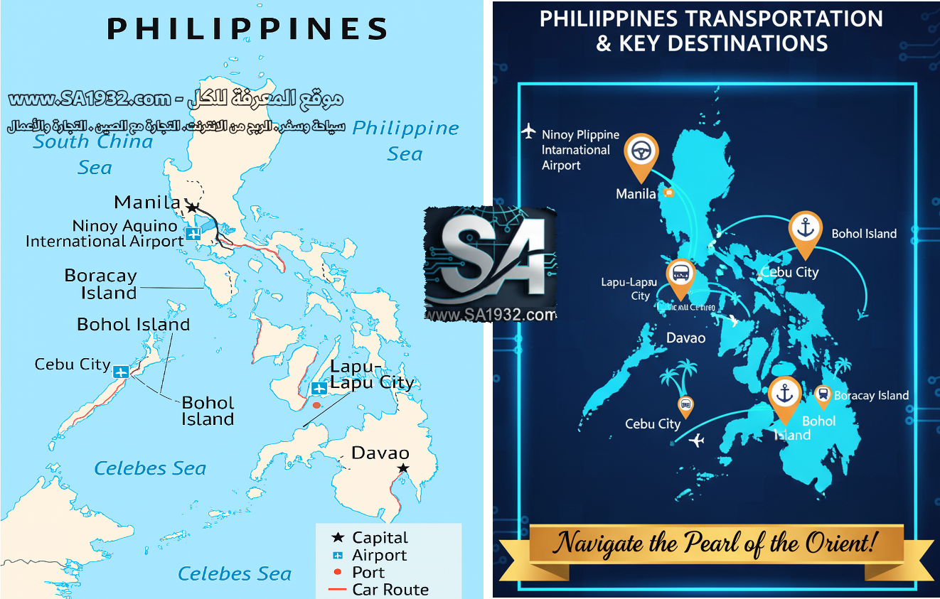 السفر إلى الفلبين 2025، فيزا الفلبين للخليجيين، البيسو الفلبيني، مطاعم حلال مانيلا، سيبو، بوروكاي، السياحة الآمنة في الفلبين