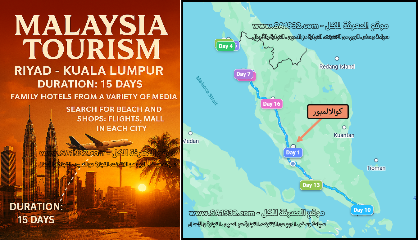 السياحة في ماليزيا 2025، تأشيرة ماليزيا للخليجيين، الرينغيت الماليزي، كوالالمبور لنكاوي، برجي بتروناس، أفضل وقت للسفر إلى ماليزيا، شركات الاتصالات ماليزيا.