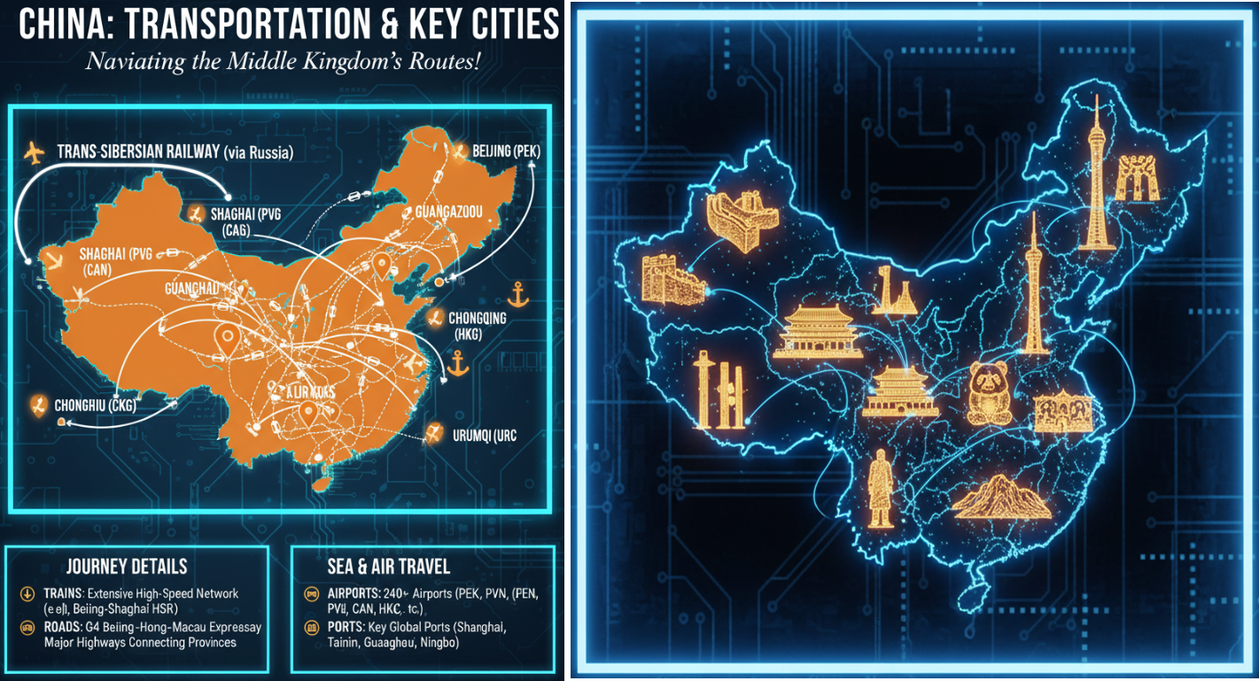 السياحة في الصين 2025، تأشيرة الصين للخليجيين، اليوان الصيني، بكين وشانغهاي، سور الصين العظيم، المدينة المحرمة، تطبيقات الصين، السفر الآمن في الصين