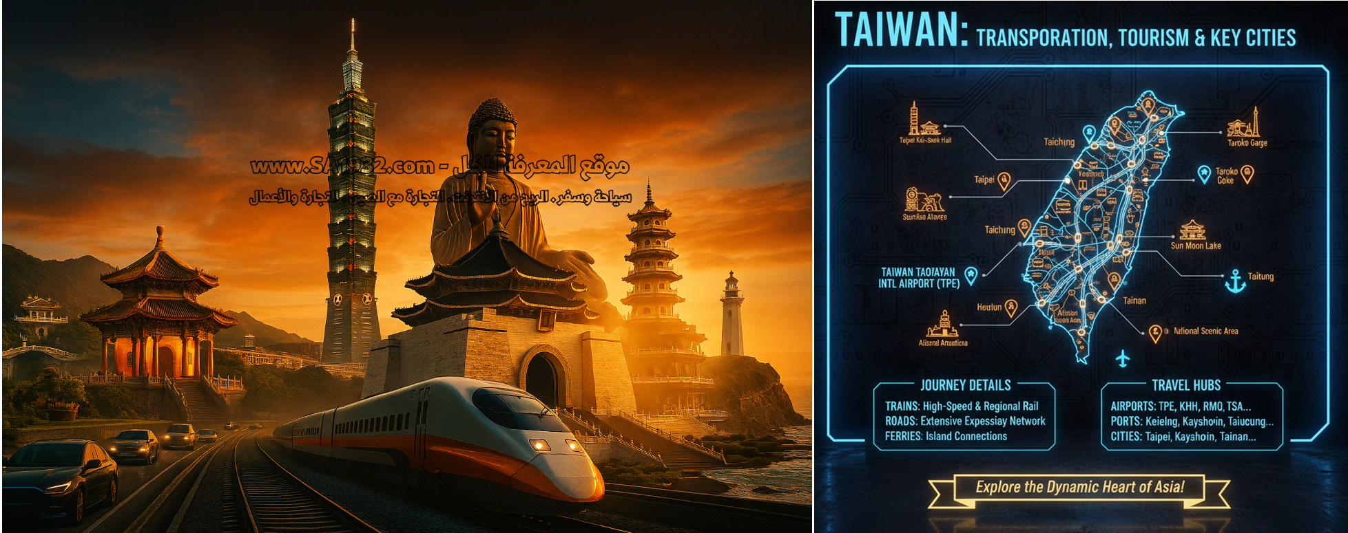 السياحة في تايوان 2025، تأشيرة تايوان للخليجيين، تايبيه، الدولار التايواني الجديد، تايبيه 101، مطار تاويوان، سفر شرق آسيا، أمان تايوان