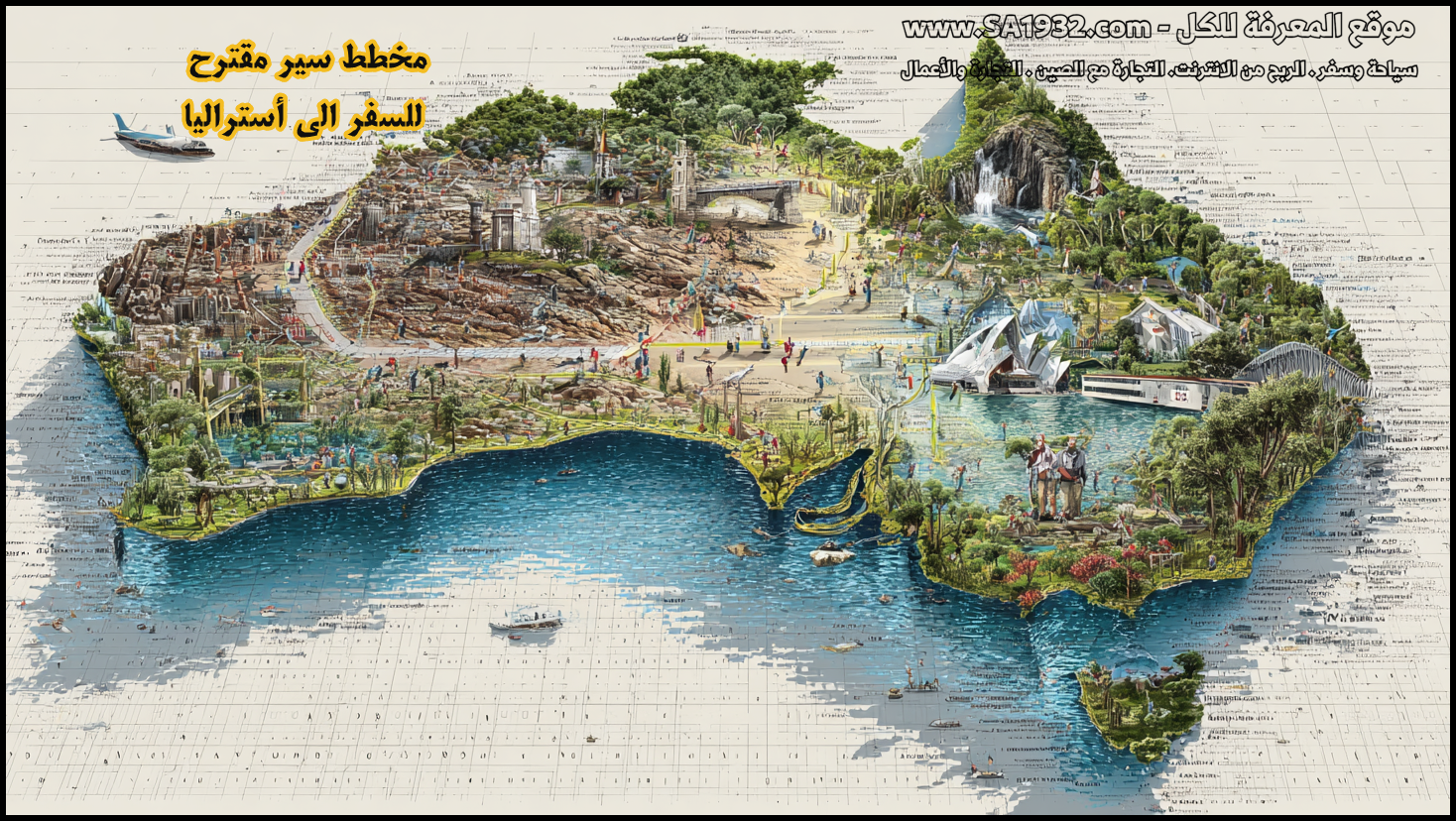 مخطط سير مقترح للسفر الى أستراليا