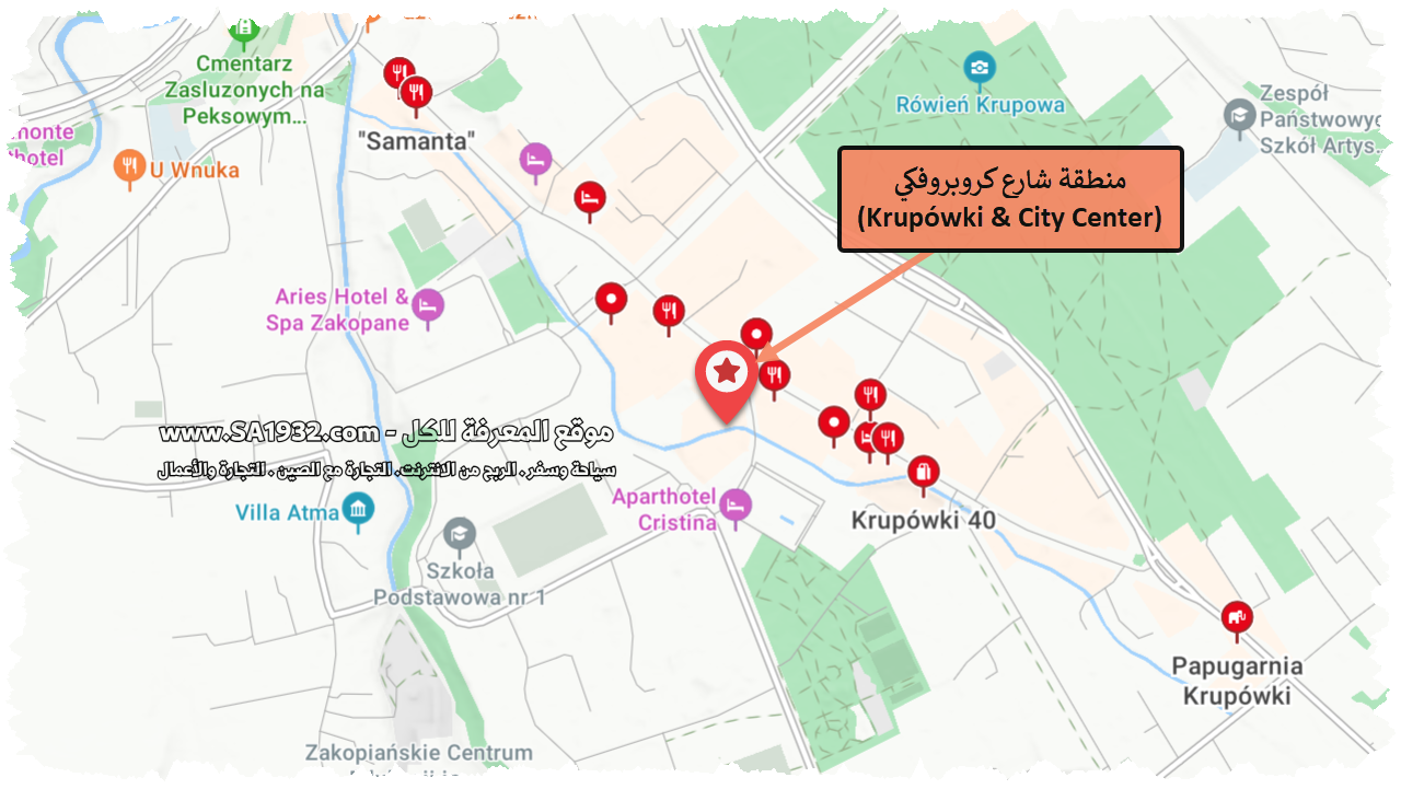 منطقة شارع كروبروفكي  (Krupówki & City Center)